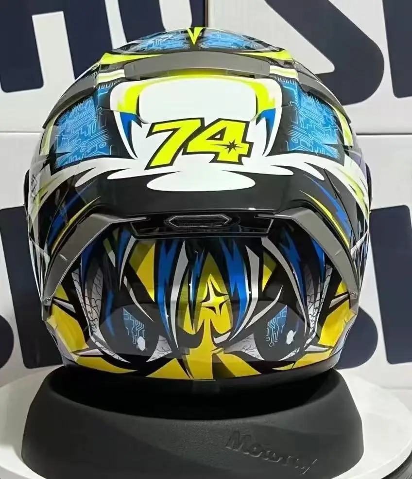 Kask motocyklowy pełnotwarzowy X14 ŻÓŁTY daijiro Kask do jazdy motocrossowej, wyścigowy, motocyklowy Casco De Motocicleta