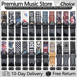 Electric Guitar Strap Premium Guitar Belts with Pick Suitable for Acoustic Guitar Ukulele Banjo Mandolin Bass Guitar Accessories
