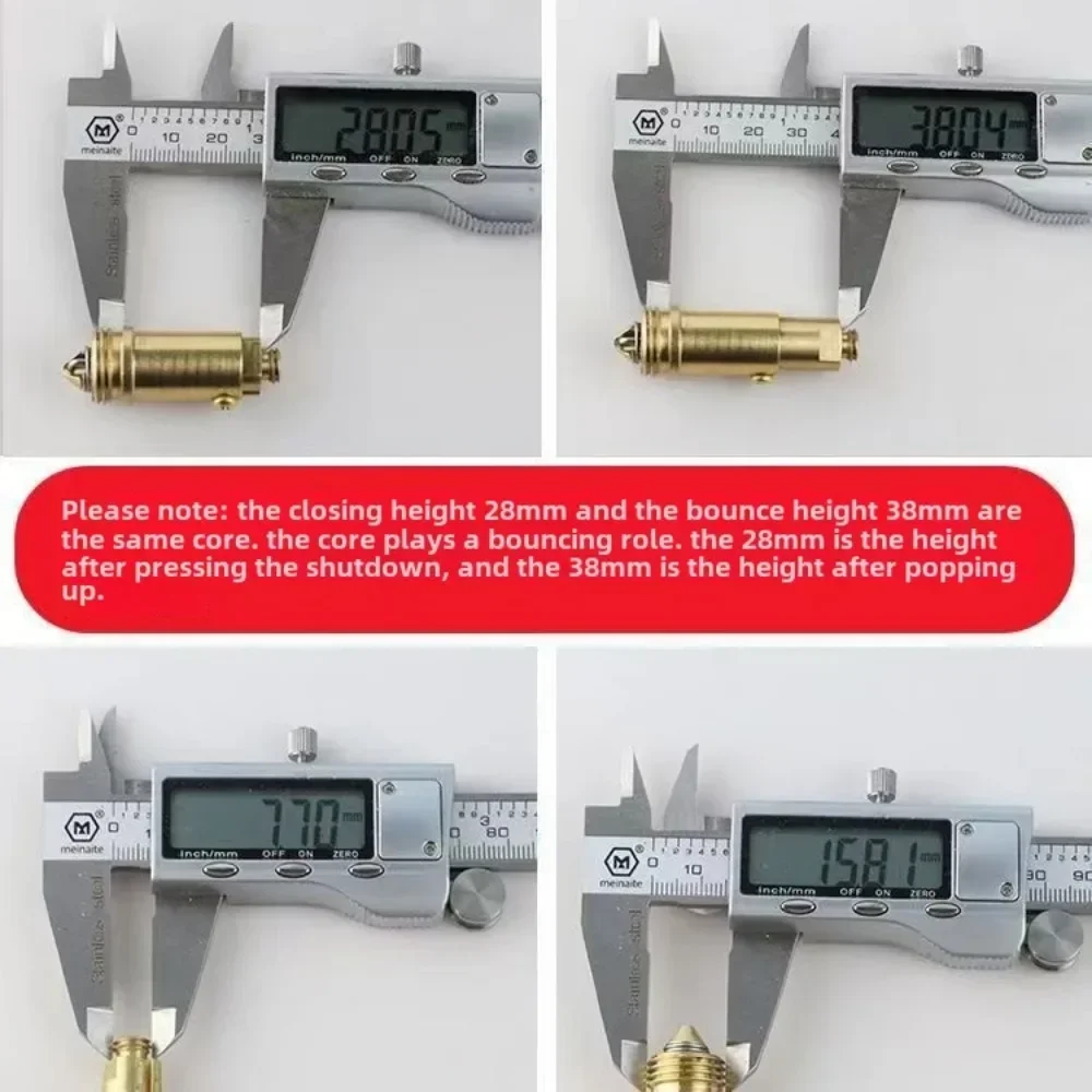 2025 Bounce Valve Spring Plugs Brass Basin Sink Bath Replacement Waste Easy Pop Up Click Clack Plug Bolt Spring Mechanism Part