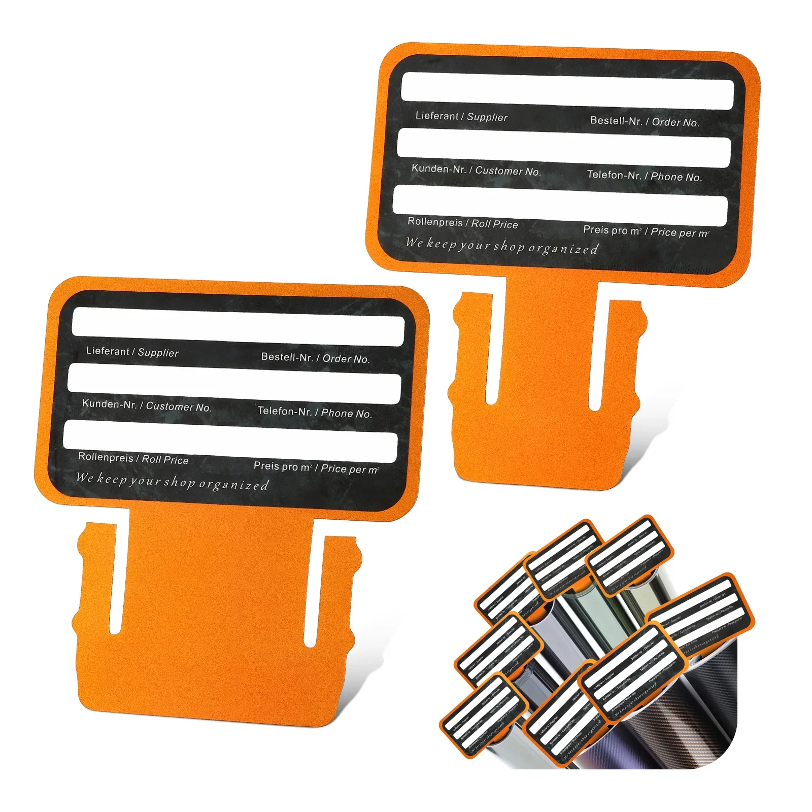 DCHOA Wipeable Film Roll Labeling Cards for Car Vinyl Storage Aluminum Core Media Sign Cards Vinyl Wrapping Sign Making Tool