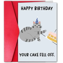 1 fun birthday card, creative trick cat card, greeting card for friends and family.