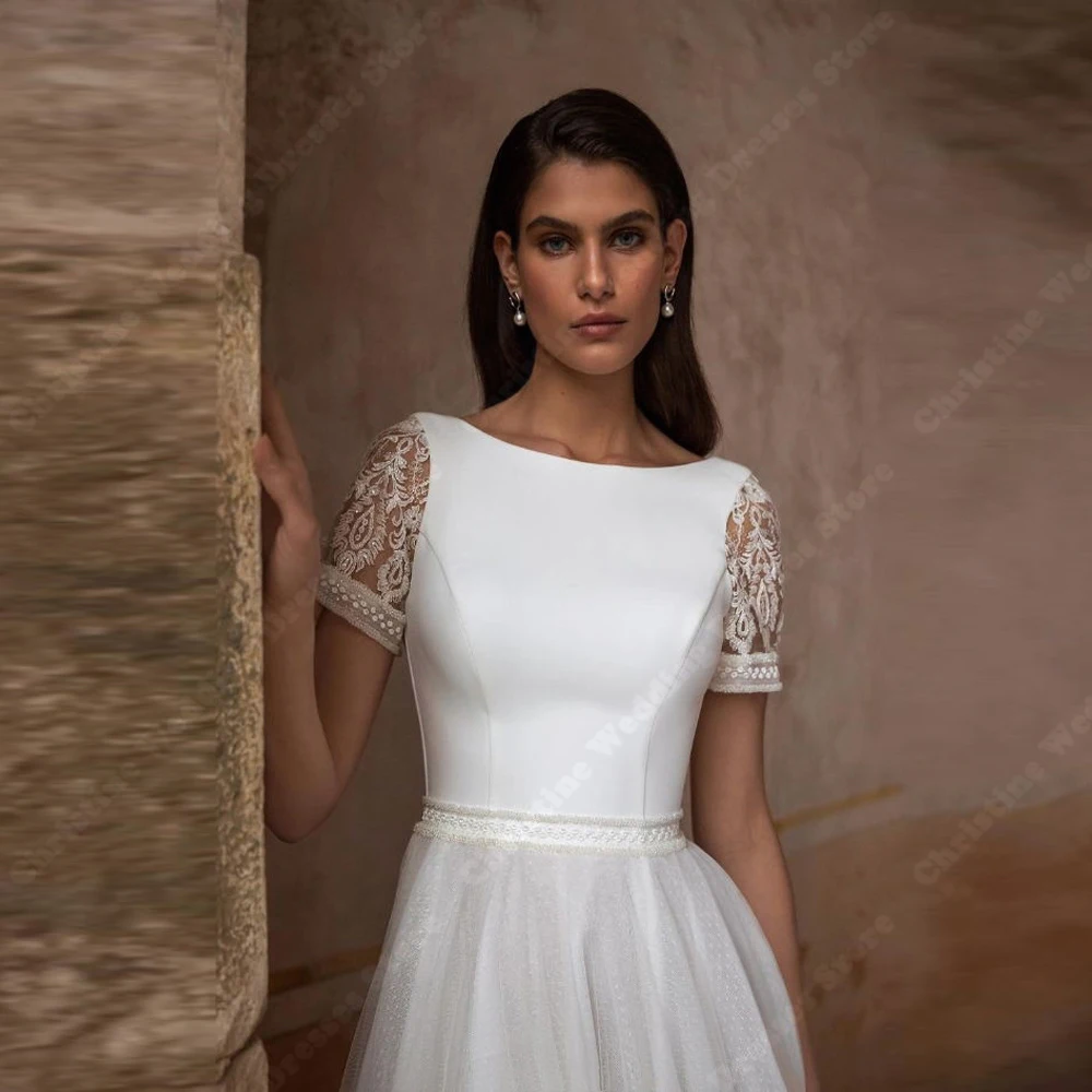 Robes de mariée A-ligne élégantes pour femmes, patients en tulle sexy, quelle que soit la longueur de vadrouille, robes de banquet de princesse personnalisées, 2025