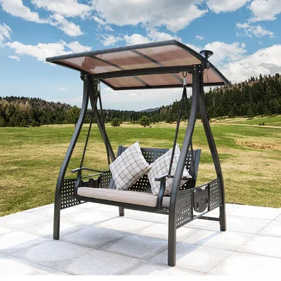 Outdoor swing balcony outdoor wrought iron sofa adult courtyard rocking chair