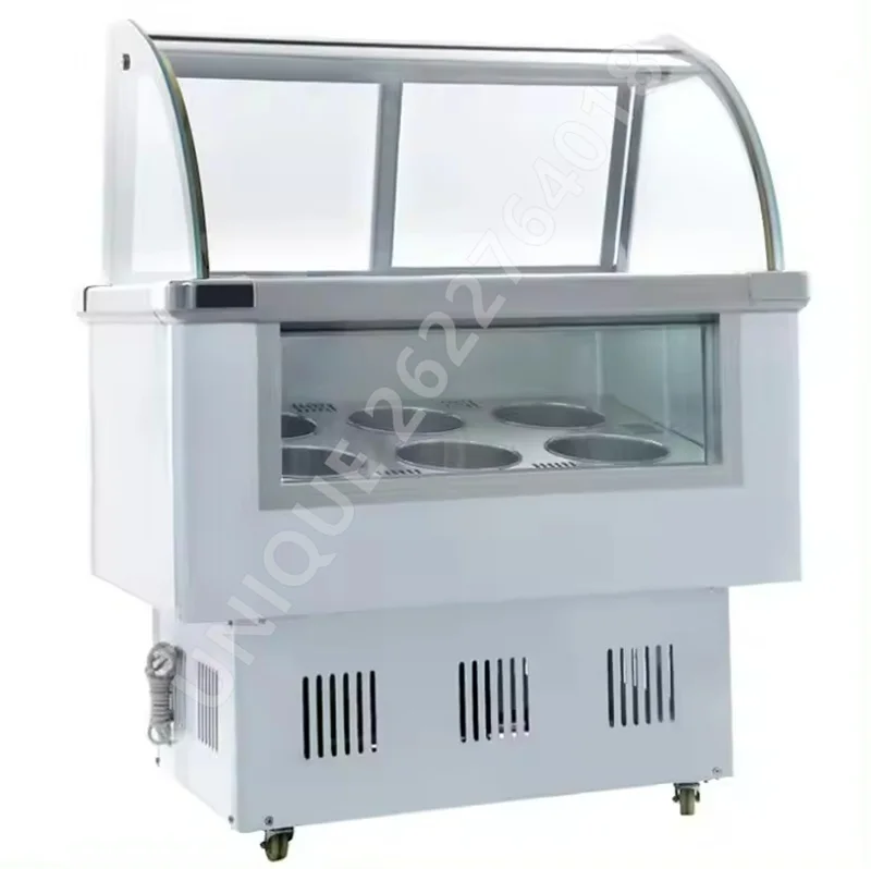 190W Commercial Stainless Steel Large Capacity Freezer Popsicle Display Cabinet Multifunctional Hard Ice Cream Showcase