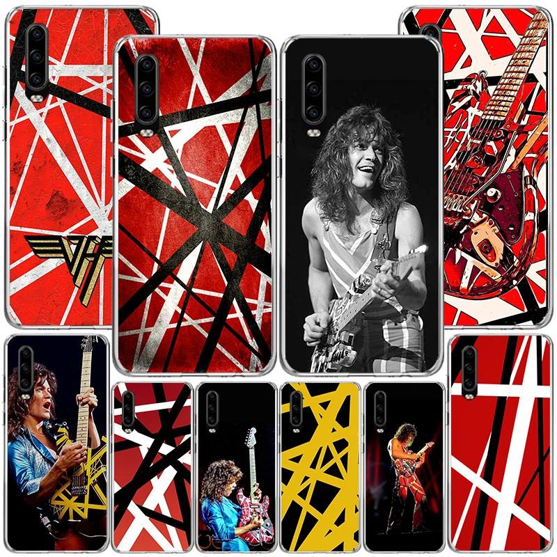 Eddie Van Halen Graphic Guitar Phone Case For Huawei P40 P30 P20 P10 Lite Mate 20 10 Pro P Smart Z Y5 Y6 Y7 Y9 Personalized Prin