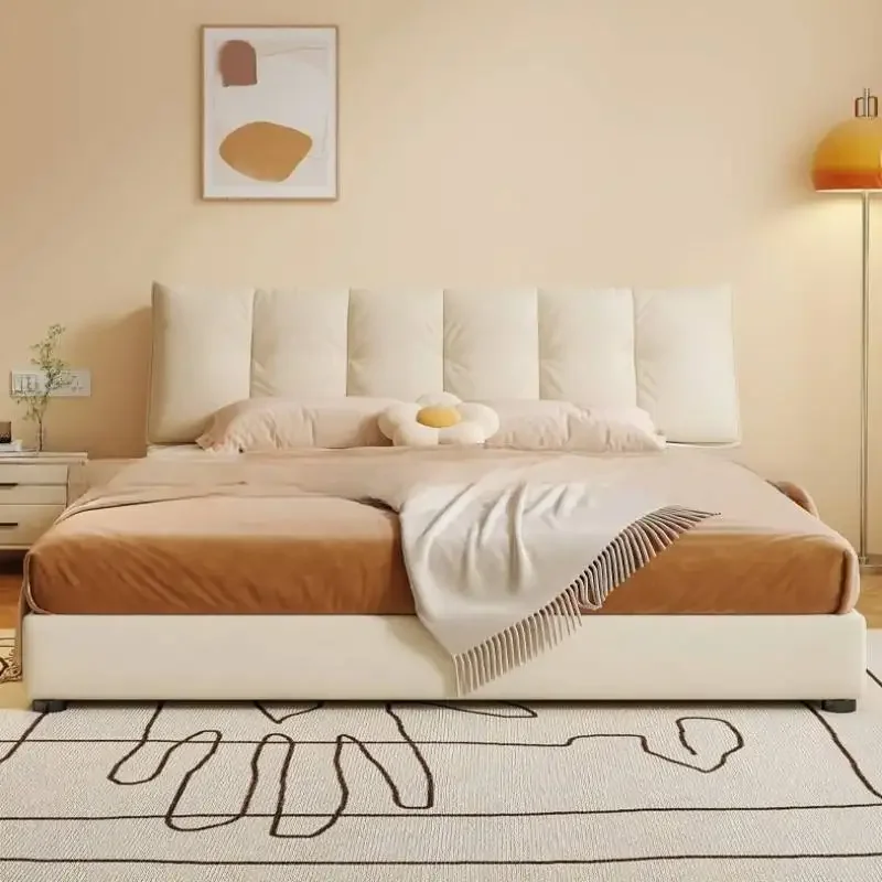 

Children Organizer Double Bed Princess Europen Floor Wooden Double Bed Headboards Girls Luxury Japanese Muebles Lounge Furniture