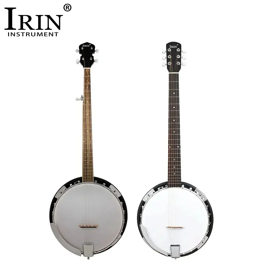 IRIN Banjo 5/6 String Banjo Guitar 22 Frets Sapele Material Stringed Instrument  Practice using professional plucked instruments