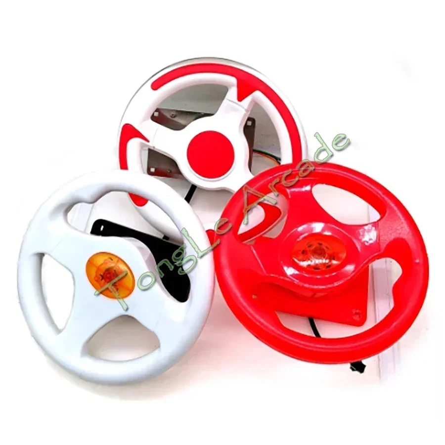 Crazy Racing 3D Swing Machine FIRE CAR Game Arcade Accessories, Metal Base or Steering Wheel with Micro Switch
