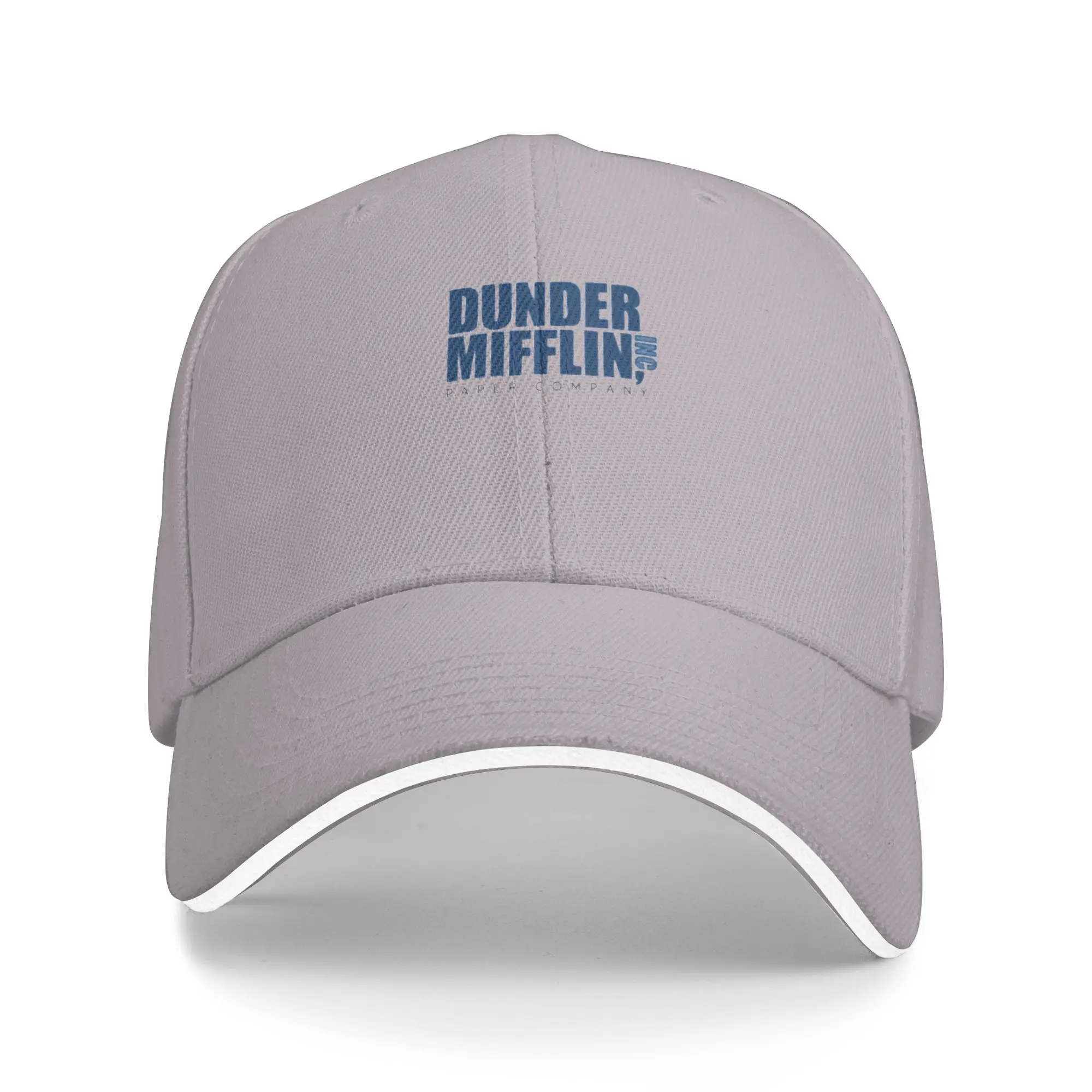 Fashion Dunder Mifflin Blue  Curved Brim Baseball Cap Denim Baseball Cap Golf Hat Man