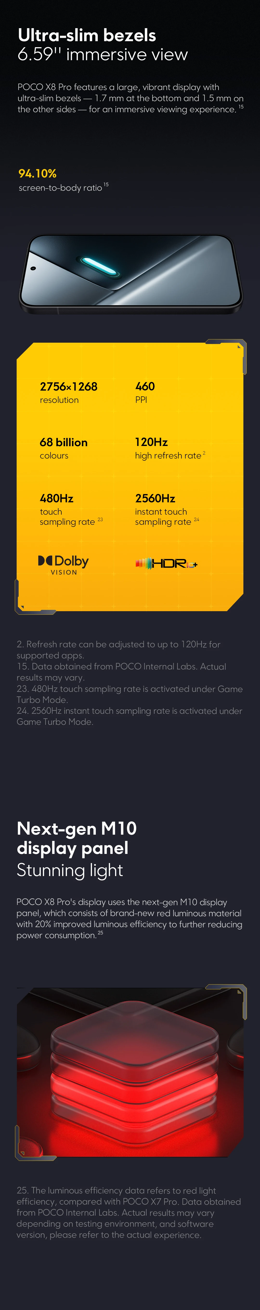 POCO X8 Pro 5G Europäische Version 256GB/512GB 6,59" AMOLED 1,5K 120Hz 6210mAh 50MP OIS IP68 NFC Dimensity 8500-Ultra Ohne Ladegerät – Detail 10
