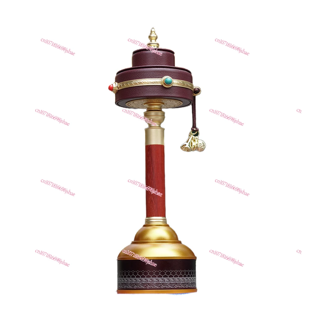 Leather Double-layer Ornament Large Hand Crank To Gold Handicraft Wooden Handle Microtext