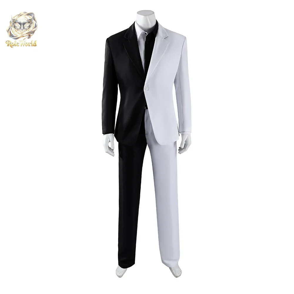 Black White Suit Absolute Two-Faced Man Cosplay Costume Men Anime Comic Same Style Full Outfit For Party Cos Show view 5