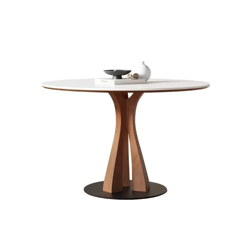 

//Set Solid Wood Workbench Foldable 4-Seater For Home Furniture Nordic Design Modern White SlateTop Dining Table Chair