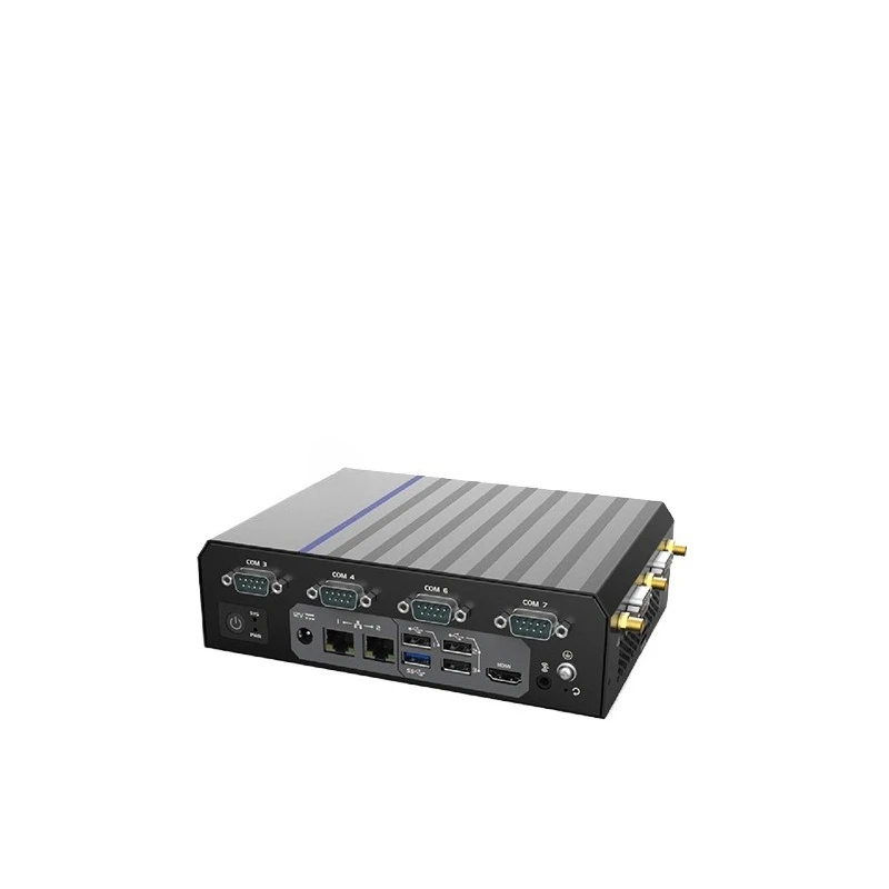 ARM fanless embedded industrial computer, standard edge computing box dual 4KEMC performance