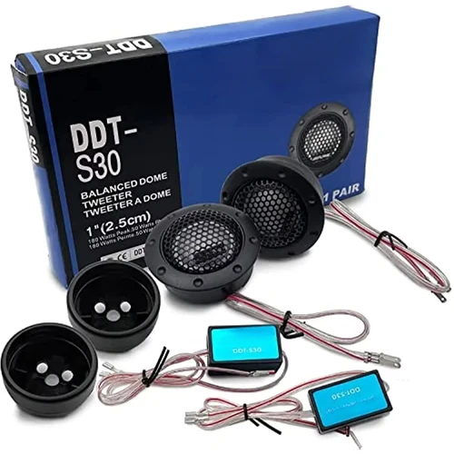 Imagen 1 del producto Tweeter de altavoz estéreo de alta fidelidad para automóvil - Tweeter de cúpula de seda de audio para automóvil modificado para automóvil