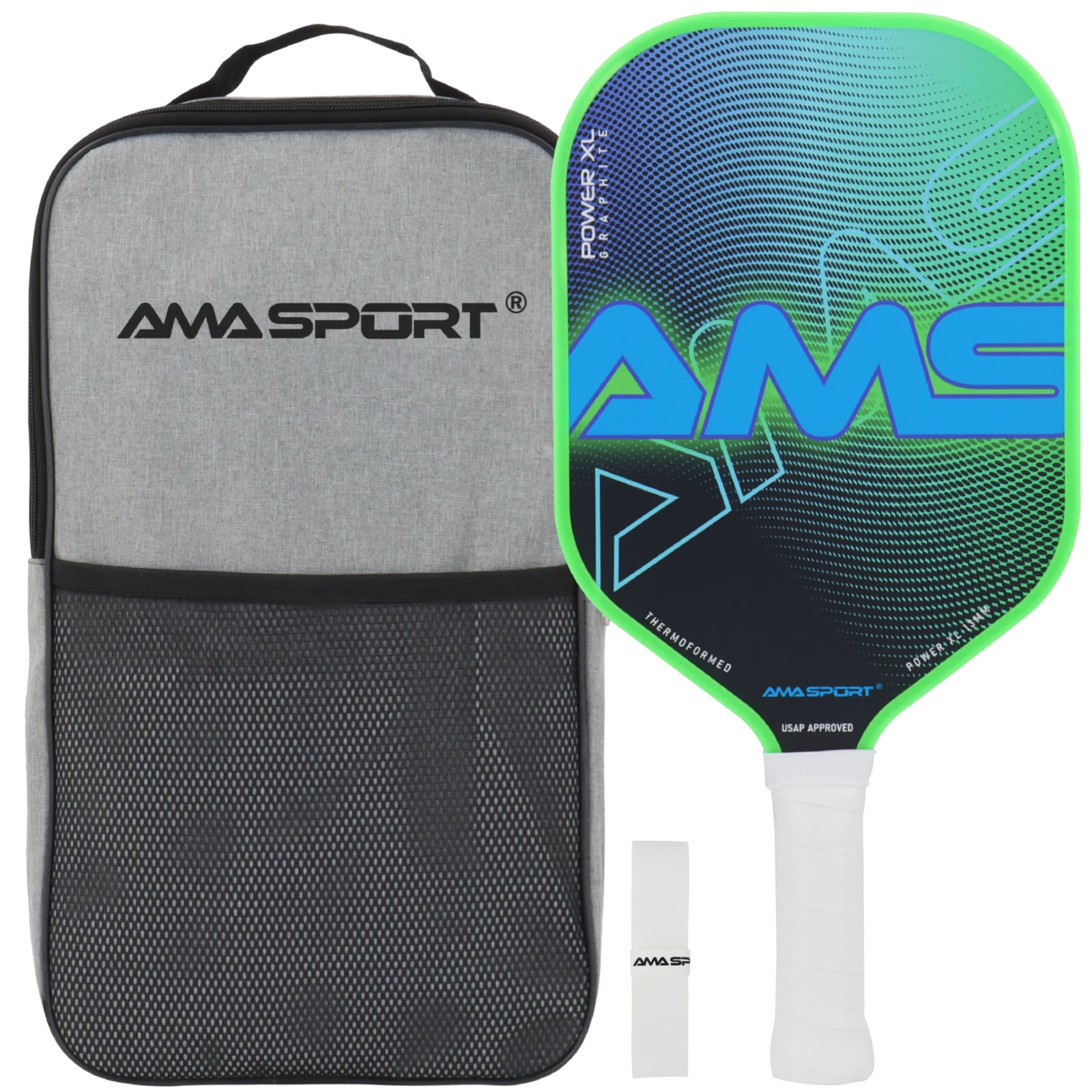 AMA SPORT Pickleball Paddle da 13 mm Fori di ventilazione per aerodinamica avanzata con borsa da paddle portatile per adulti e adolescenti