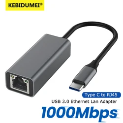100/1000Mbps USB Type C Ethernet Adapter Network Card USB Type-C To RJ45 Lan Internet Cable For MacBook PC Windows XP 7 8 10 LUX