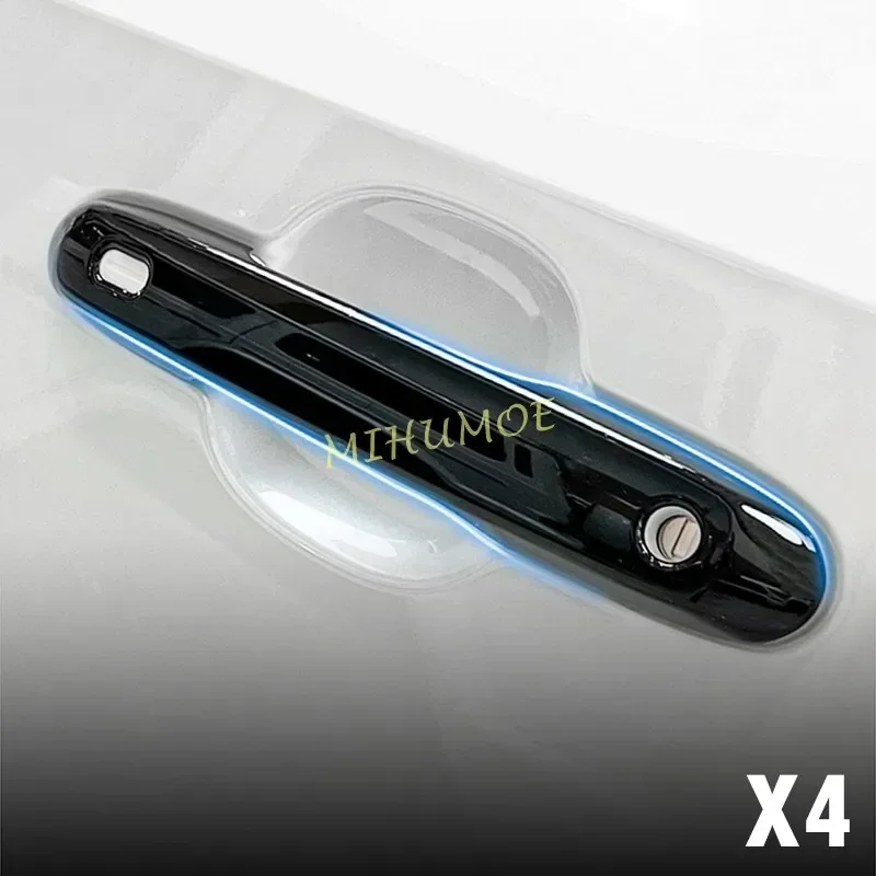 4x غطاء مقبض الباب الأسود اللامع الزخارف نمط لتويوتا جراند هايلاندر لكزس GX550 2024 2025 2026 #1
