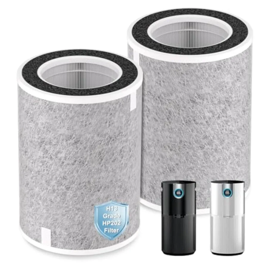 

HP202 HP201 Replacement Filter Compatible with Shark HP200 HP300 Series and HC502 Air Puri-fier MAX HP232 HP301 HP302 HC502 H13