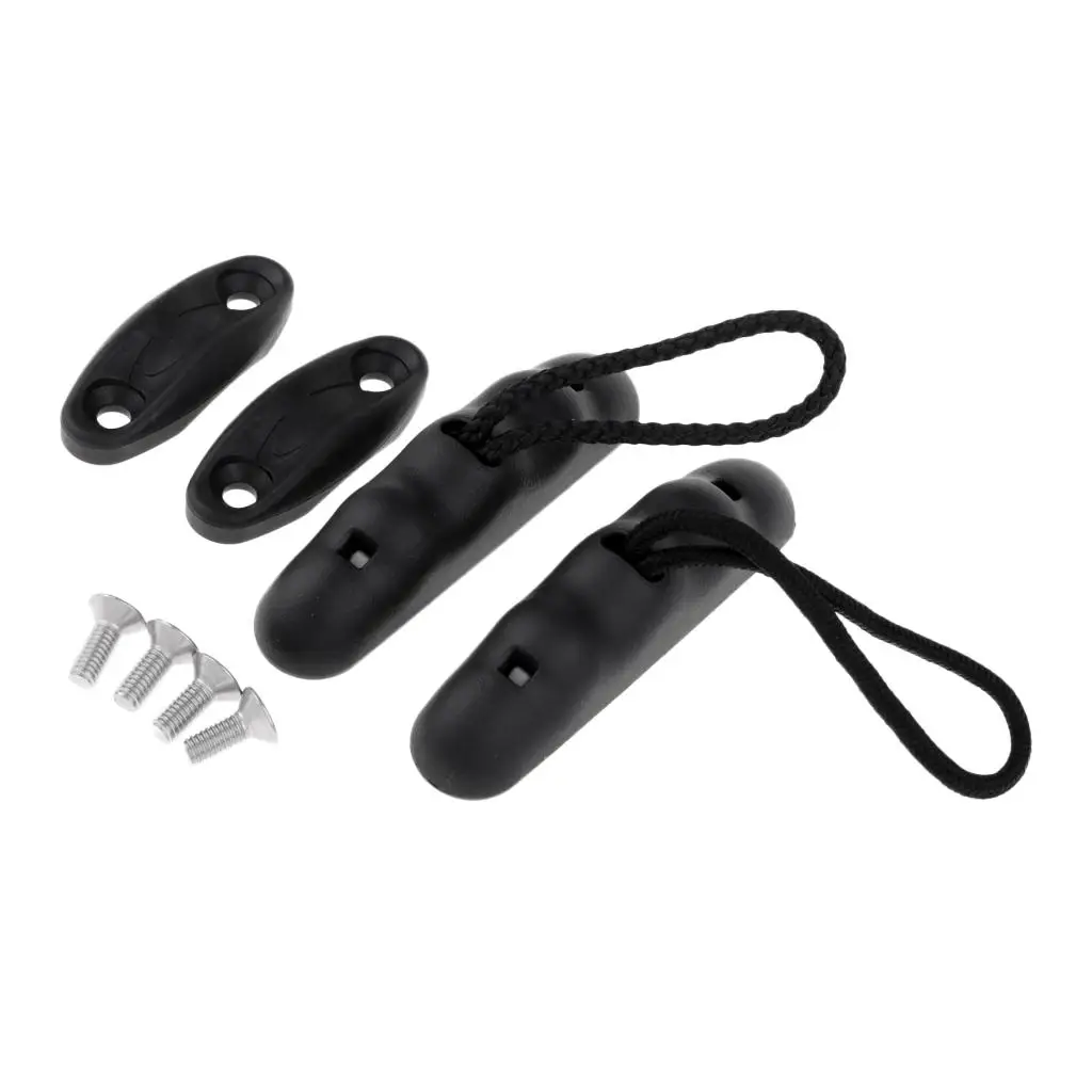 Black Kayak Carry Handle with Mounting Hardware Kayak Accessories for Fishing Raft Canoe Inflatable Boat