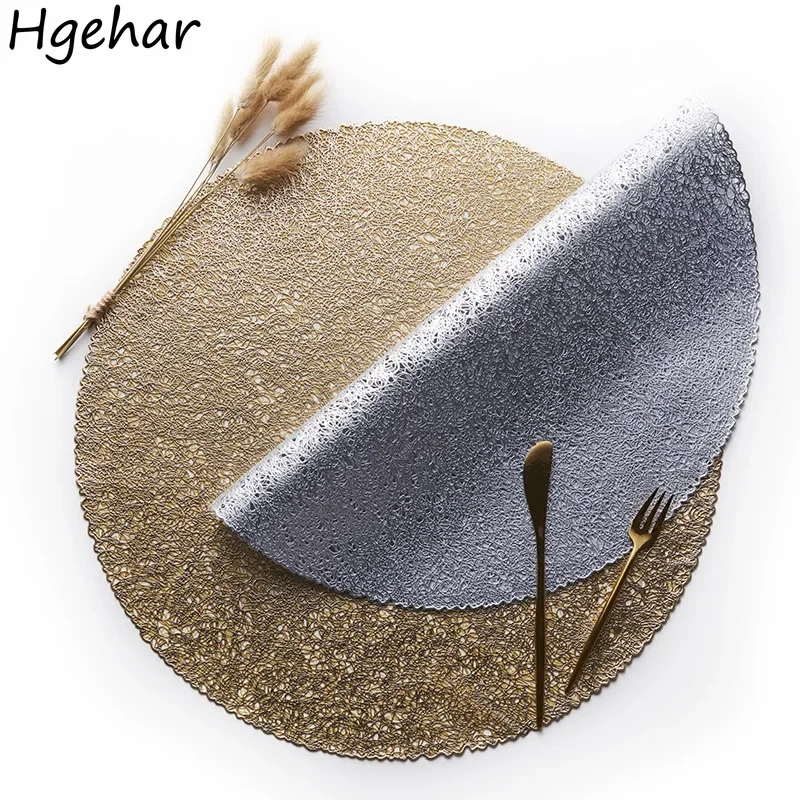 

Round Anti-slip Tea Mat Waterproof Woven Placemat Kitchen Accessories Heat Insulation Pot Holder Europe Cup Mats Durable Coaster