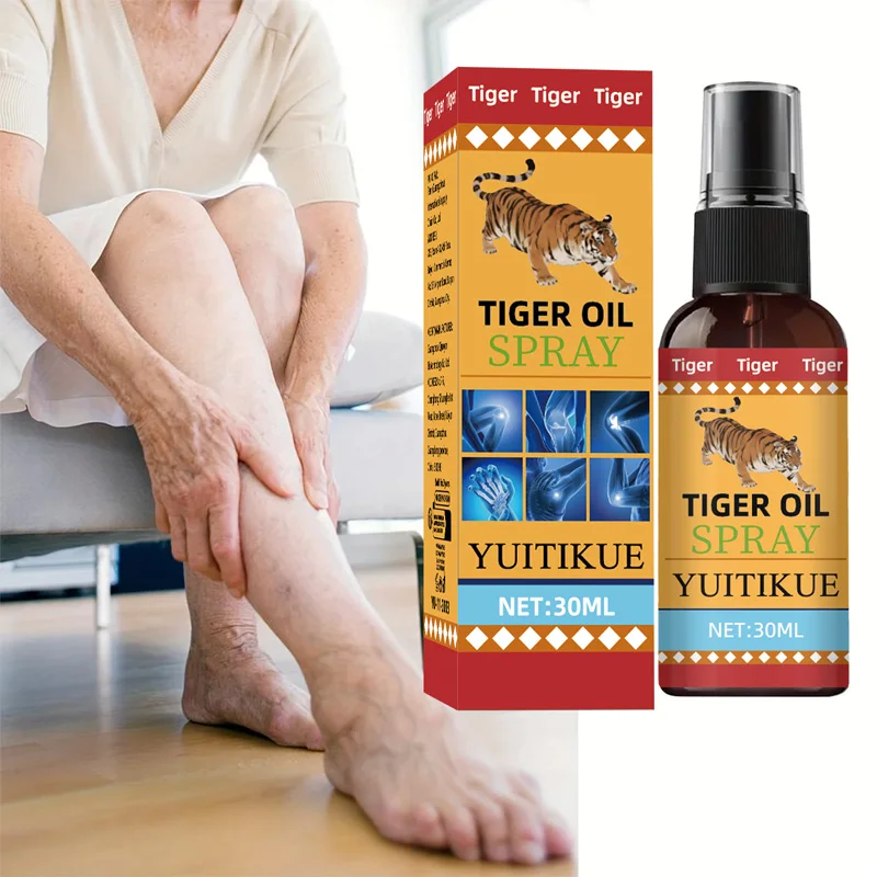 YUITIKUE Tiger Oil Spray 30 ml - Cuidado de las articulaciones y músculos, fácil de aplicar y absorción rápida, hidrata la piel, diseño portátil
