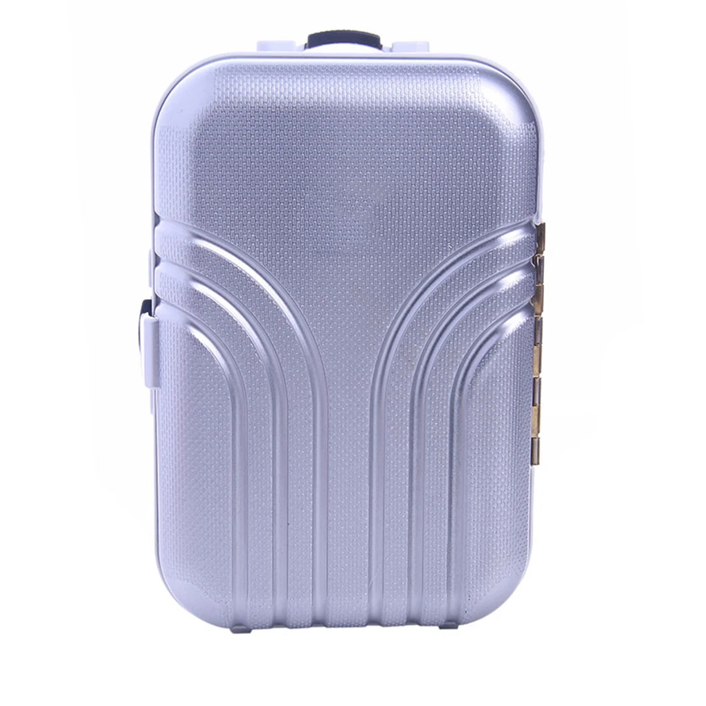 Plastic Girls Doll Travelling Suitcase Reusable Solid Color Simulation Swivel Wheel Toy Luggage Plaything Accessories