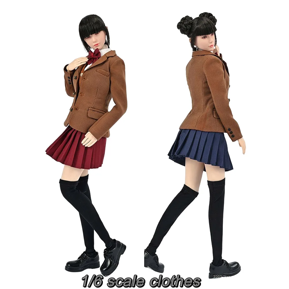 1/6 JK Uniforms Women's Sexy Pleated Skirt Coat Suit Model 2 Color Fit 12