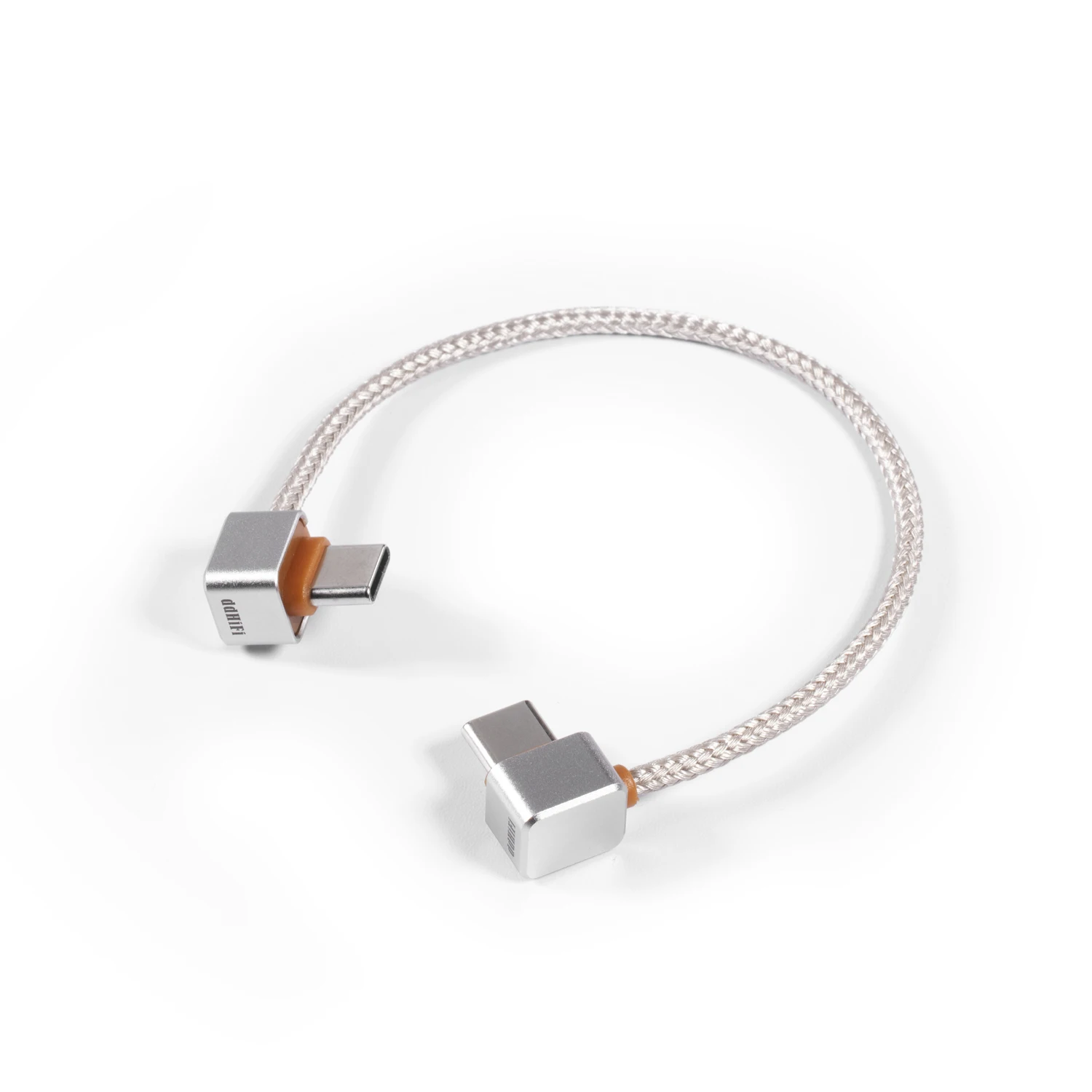 DD ddHiFi TC03SS/TC03SL/TC03LL USB OTG-audiokabel, flexibel te gebruiken voor smartphones, met rechte en gebogen connectoren, 8 cm.