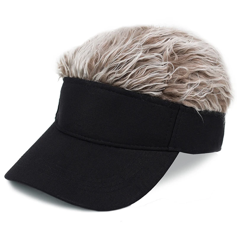 2024 New Baseball Cap Men Women Beanie Wig Hat Fun Short Hair Caps Breathable Soft for Party Toupee Hats Outdoor