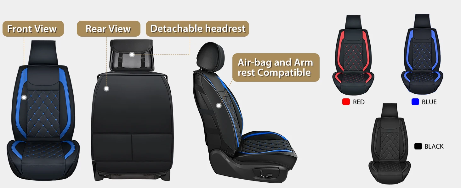 Faux Leather Car Seat Cover Set — product detail 7
