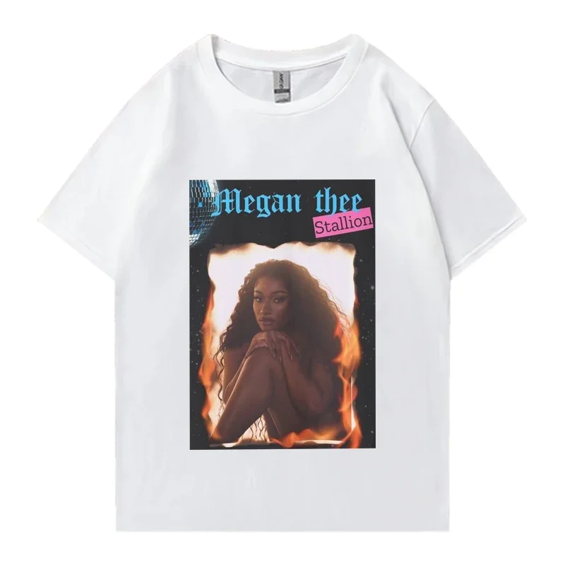 High Quality Megan Thee Stallion album black T shirts 2024 Men Women vintage Oversized streetwear Unisex short sleeve T-shirt