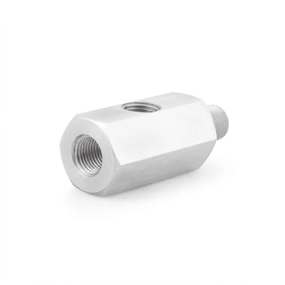 Stainless Steel Oil Pressure Sensor T Fitting Adapter 1 8 NPT Gauge Sending Unit Connector For Dyno Racing Universal Tool
