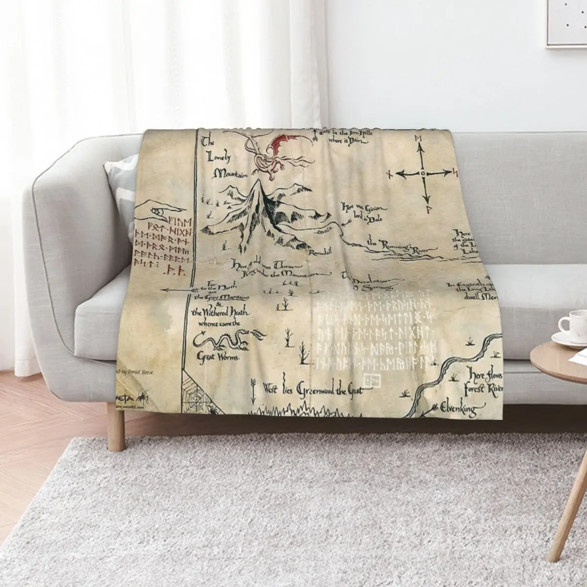 Legendary Treasure Maps Throw Blanket Winter beds Cute Loose Beautifuls Shaggy Designers Blankets