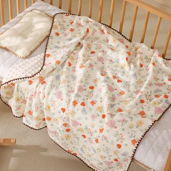 Baby Infant Bean Bean Blanket Newborn Double-side Quilts Blanket Children Bedding Swaddle Crepe Wrap Baby Bedding 100x100cm