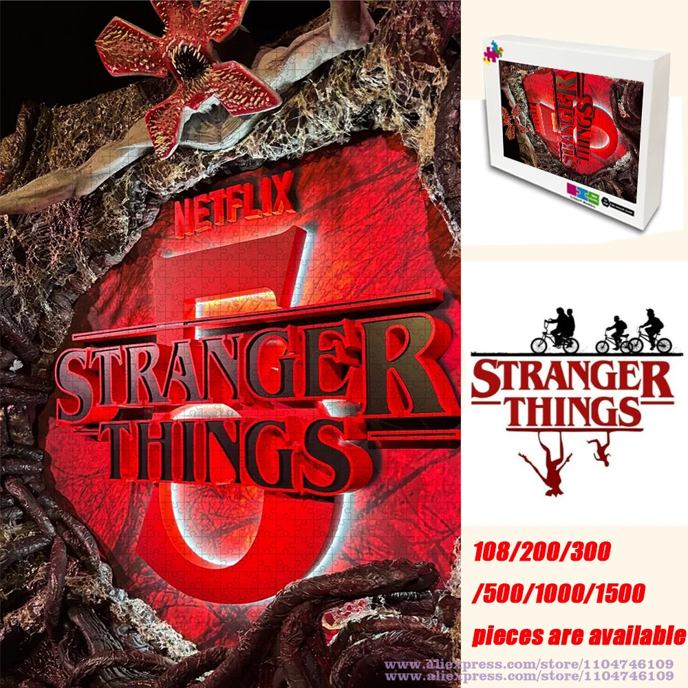 

Stranger Things Puzzle Jigsaw 108/200/300/500/1000/1500Pcs Funny Puzzles Creative Gift Intelligence Puzzles for Kids & Adults