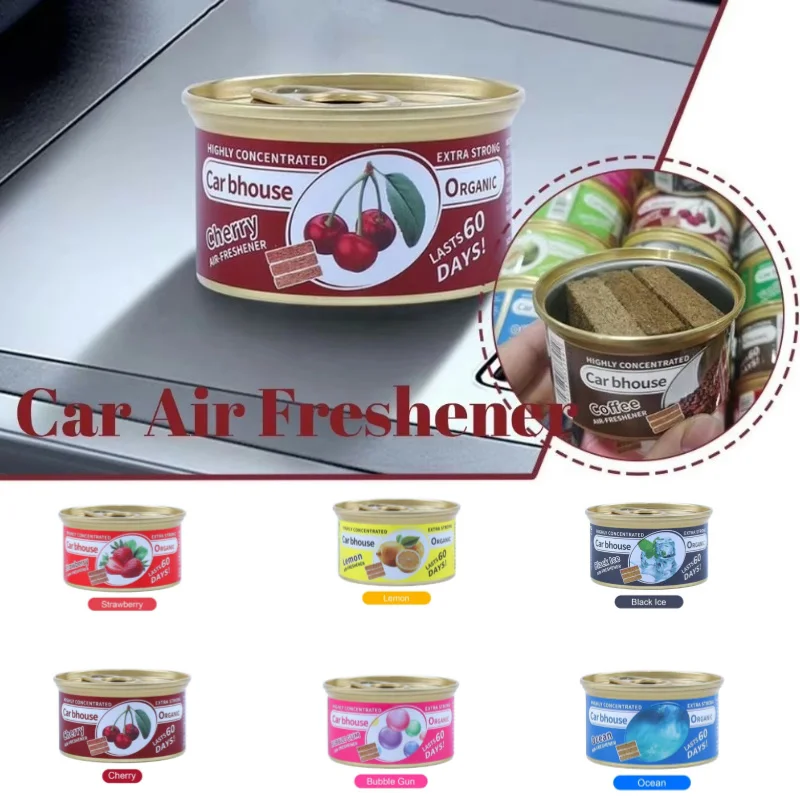 

Car Flavoring Car Air Fresheners Perfume Canned Wood Blocks Coffee Flavor Long-Lasting Auto Aromatherapy Car Deodorant Supplies