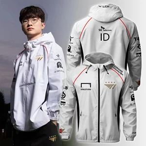 Venda quente de HardsheT1 Worlds Uniforme Esports Team Jersey LOL Games Faker Fan Support Unissex Jaqueta com Capuz de Grandes Dimensões Nome Personalizado 10 principais vendas roupas masculinas de time - №7