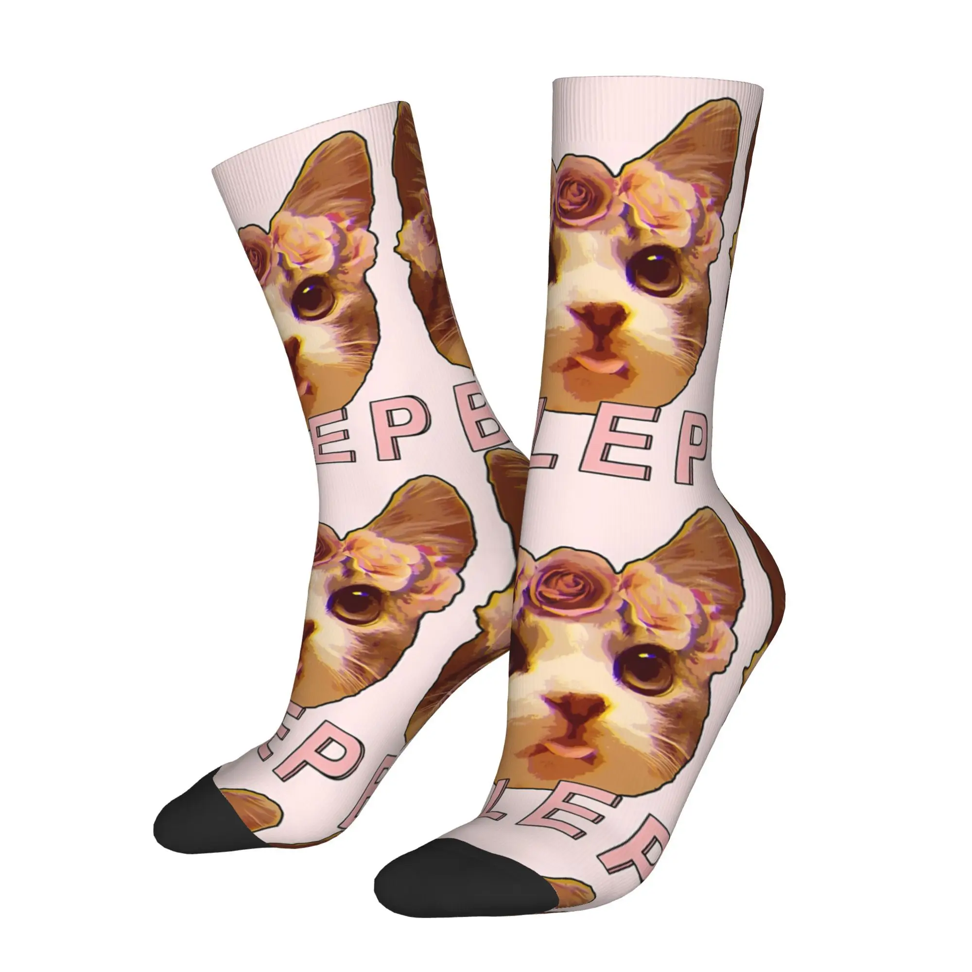

Happy Men's Socks Ｂｌｅｐ Retro Harajuku Casual Crew Sock Gift Pattern Printed
