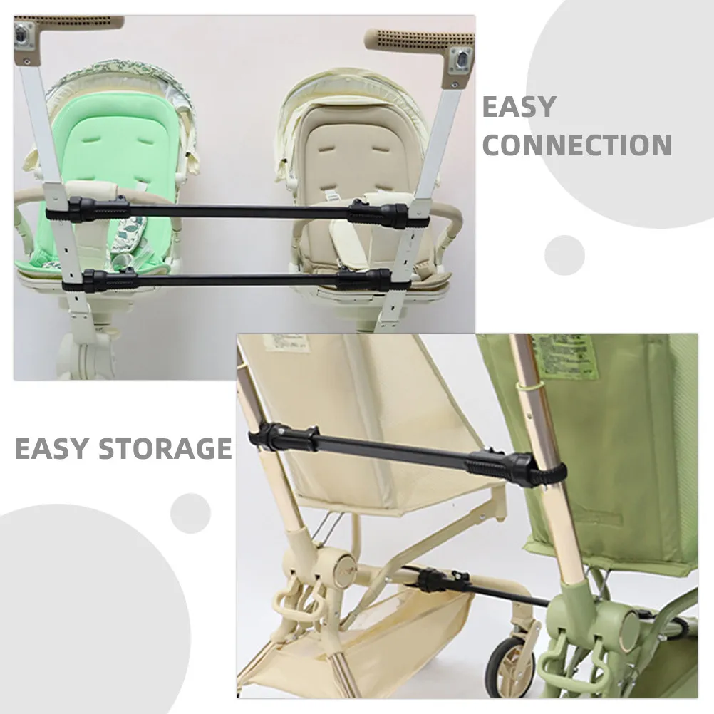 2pcs Baby Stroller Connector For Twins Adjustable Double Stroller Attachment Foldable Lightweight Universal Fit Twin Baby