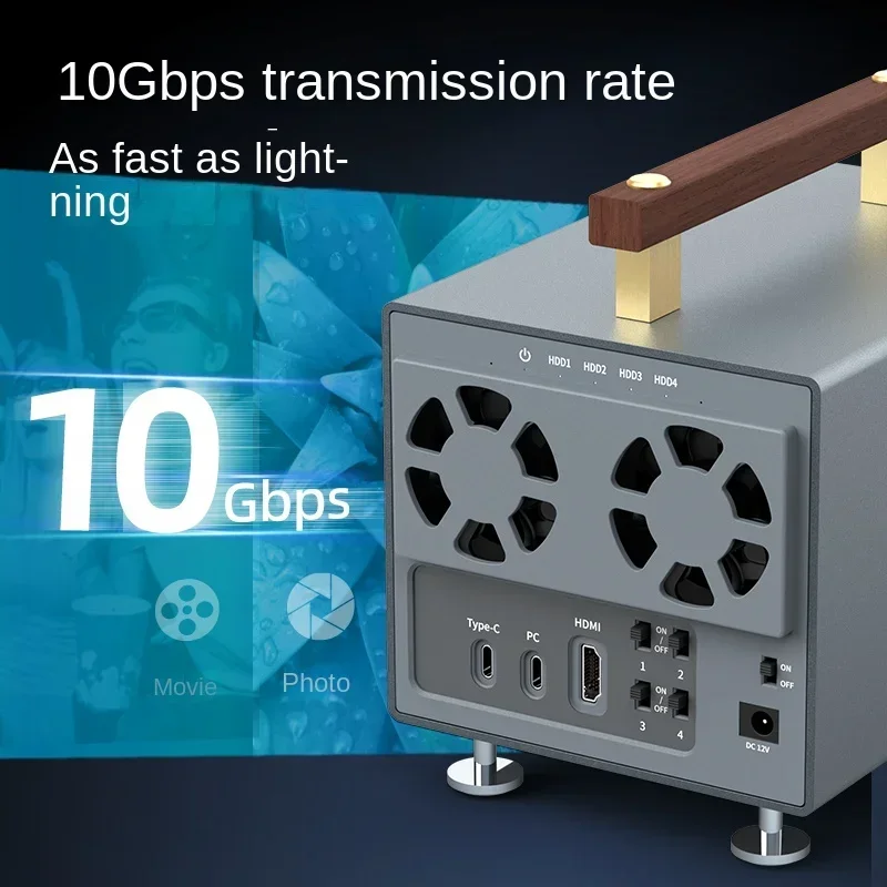 MAIWO 4 Bay Hard Drive Enclosure SATA To Type-C 10Gbps External HDD Docking for 3.5 Inch HDD/SSD Station Support 96TB Hdd ﻿