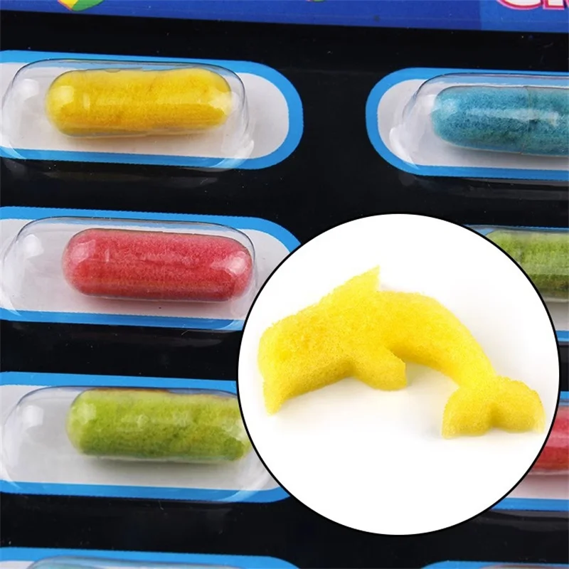 Brinquedos Cognitivos Infantis, Esponja Absorvente, Inchaço Bolhas, Brinquedo de Banho, Pequeno Animal, Crescer Maior, Exposto à Água