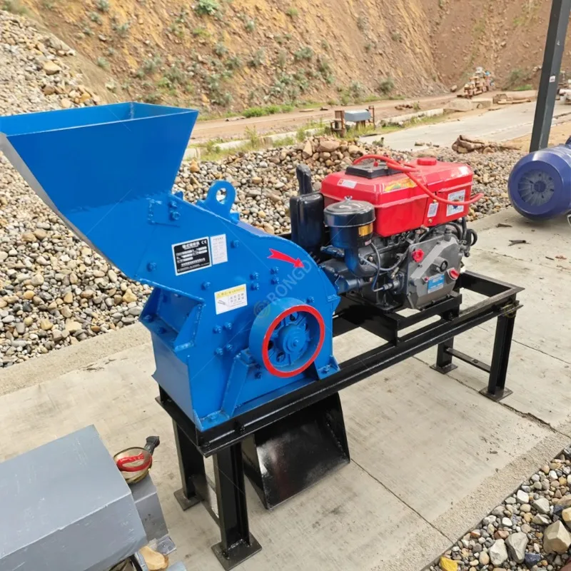 Hot Sale Di esel Engine Gold Ore Small Mini Stone Rock Portable Mobile Hammer Mill Crusher