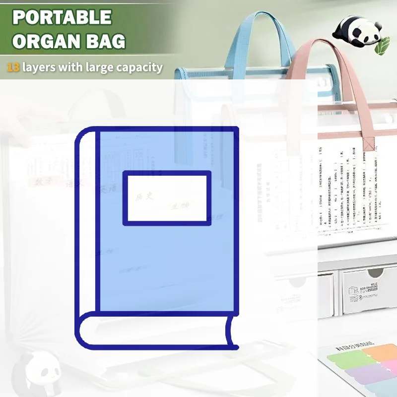 

A4 Portable Accordion File Organizer 13 Pocket Expanding File Folder School Office Student Supplies Business Document Organizer