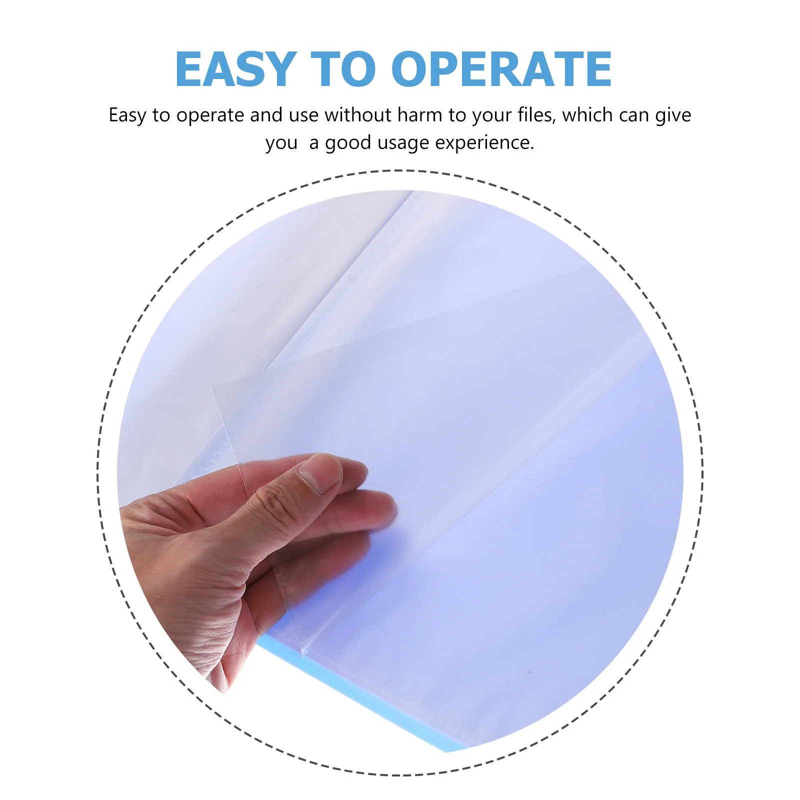 

File Holder Large Capacity Transparent Document Organizer Folder Office School Protective Cover Document Folder