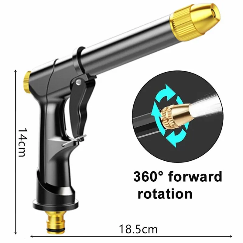 

High Pressure Washer Water Gun With Foam Pot & 2.5m Stretchable Hose Sprinkler For Cleaning Car Wash Machine Garden Watering