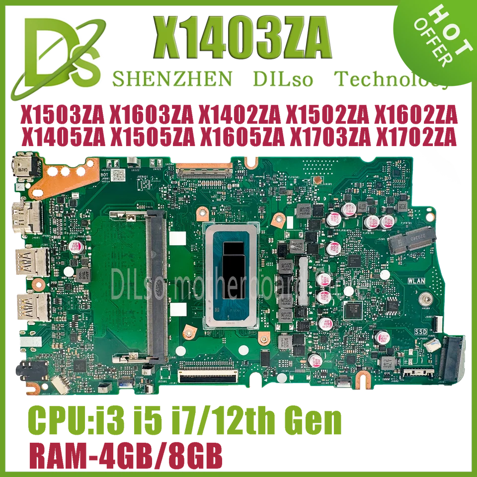 ASUS 노트북 마더보드, X1403ZA, X1603ZA, X1402ZA, X1502ZA, X1602ZA, X1405ZA, X1505ZA, X1605ZA, X1703ZA, X1702ZA 용 메인보드 썸네일 7