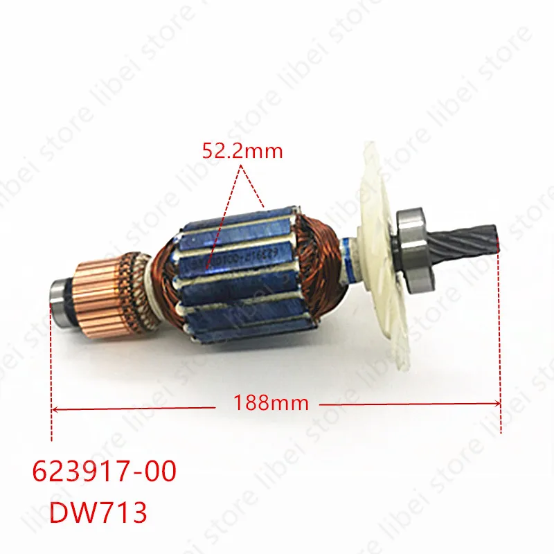 

623917-00 ARMATURE Rotor Replace For Dewalt DW713 DWS715 DWS713 220-230V 9 teeth