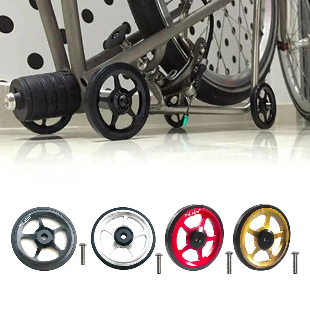 -light Folding bike Wheels Refit for Brompton Pushing Folded Transport EZ Wheels