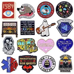 Quotations Cartoon Series Metal Briefcase Badges Lapel Pins for Backpack Enamel Pin Men Women's Brooch Jewelry Accessories